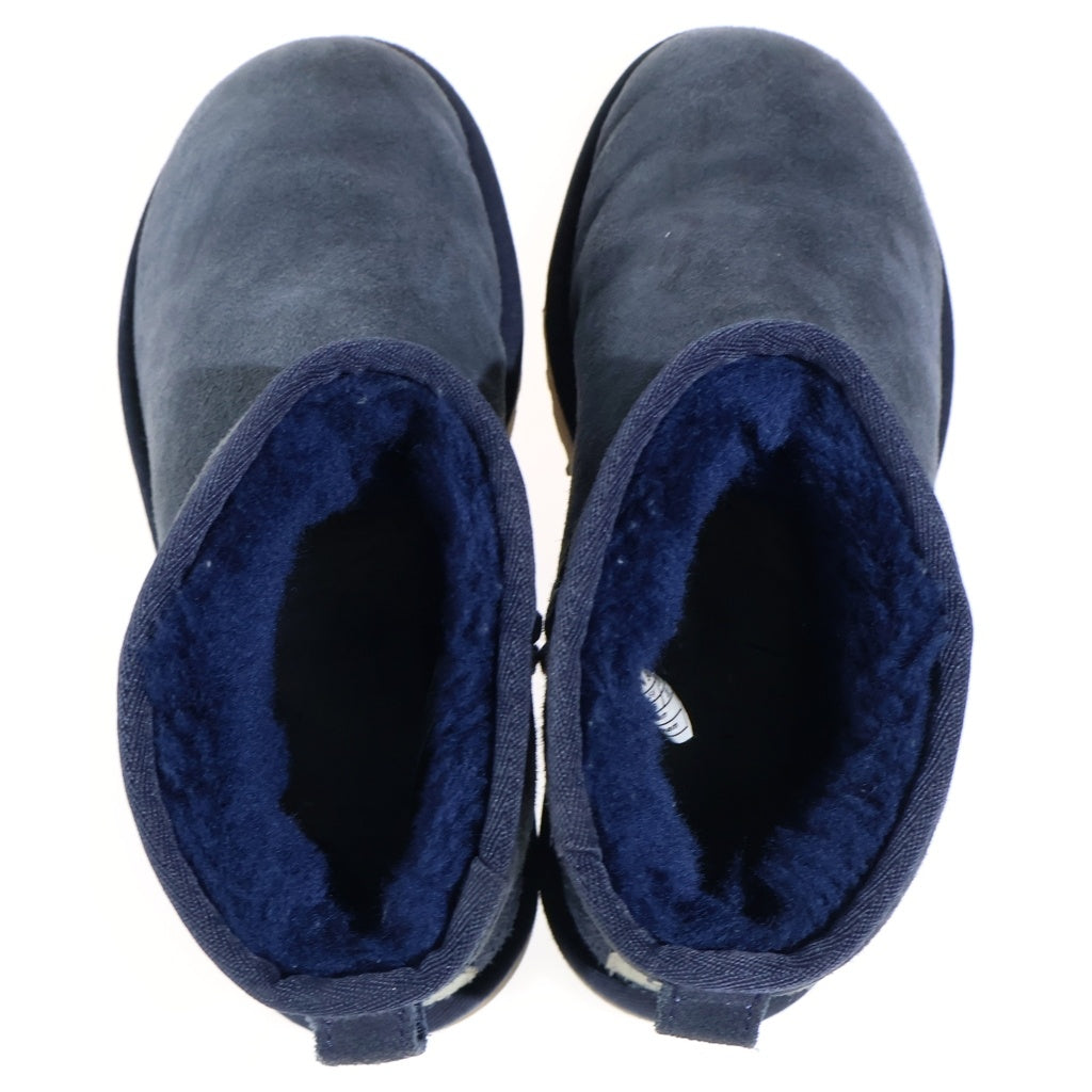 UGG(アグ) W CLASSIC MINI フラットブーツ ネイビー スエード 裏起毛 5854W レディース