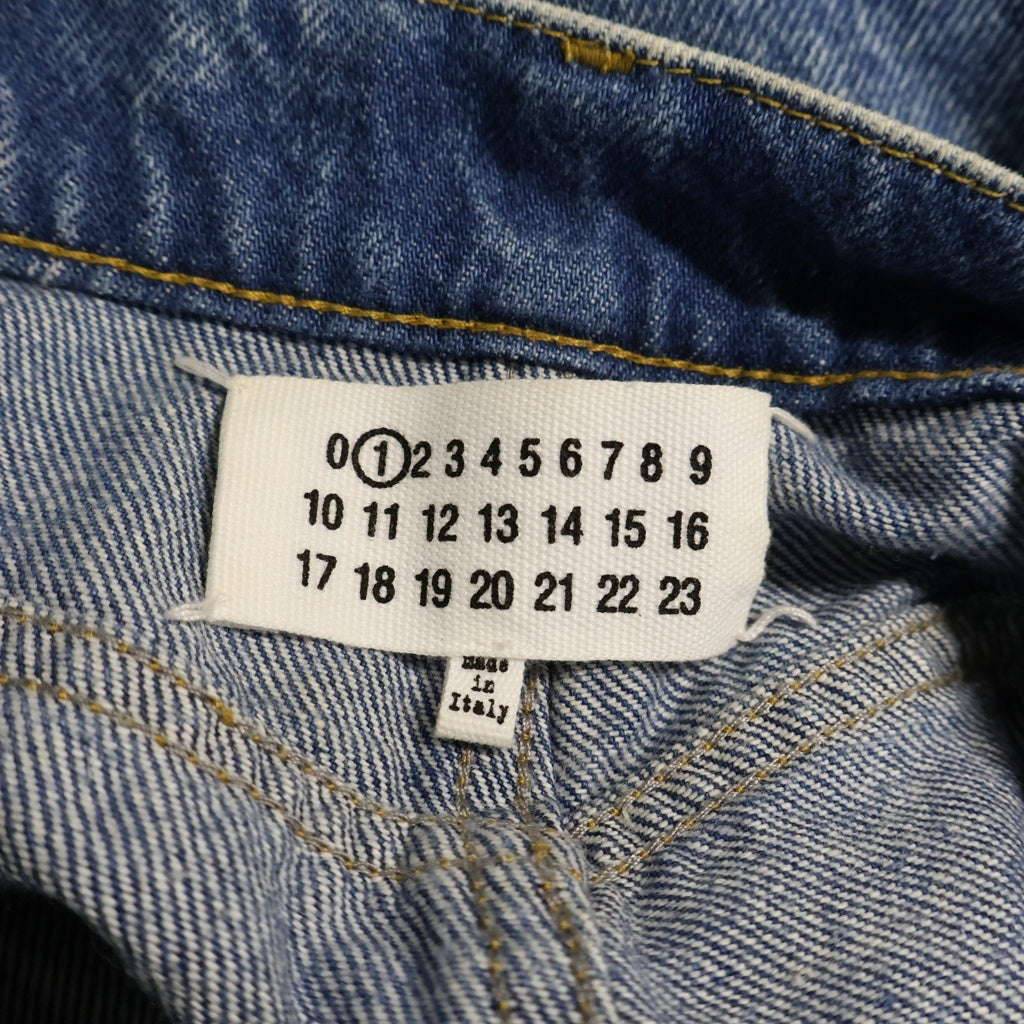 Maison Margiela(メゾンマルジェラ) サイドスリット デニム パンツ ジーンズ ブルー レディース