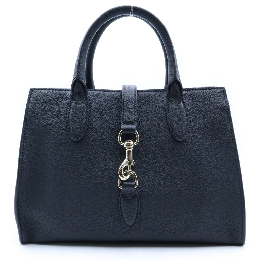 GUCCI(グッチ) フック クロージャー 2wayハンドバッグ ショルダーバッグ ブラック レザー 806205 レディース