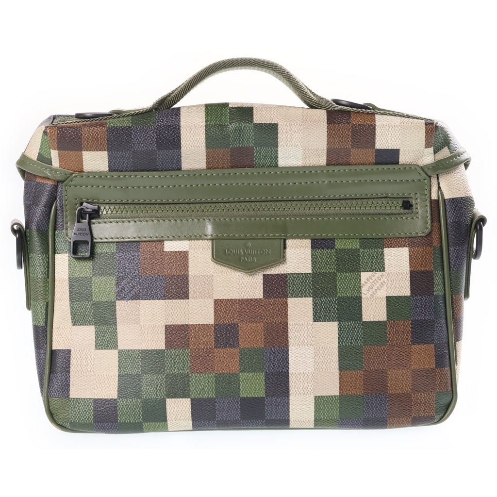 LOUIS VUITTON(ルイヴィトン) ダモフラージュ 2WAYハンドバッグ ショルダーバッグ カーキグリーン PVCレザー M24449 ブラック金具