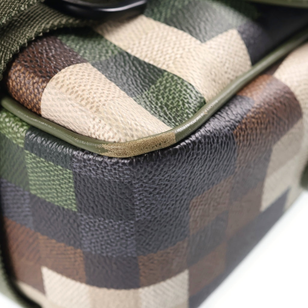 LOUIS VUITTON(ルイヴィトン) ダモフラージュ 2WAYハンドバッグ ショルダーバッグ カーキグリーン PVCレザー M24449 ブラック金具