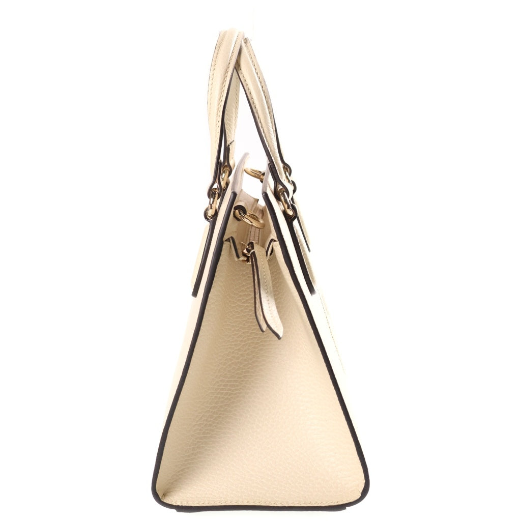 GUCCI(グッチ) ソーホー インターロッキングG ハンドバッグ ショルダーバッグ レザー アイボリー 607722 レディース