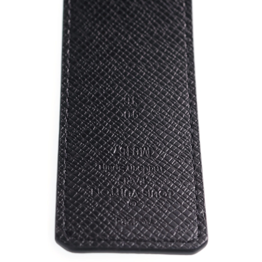 LOUIS VUITTON(ルイヴィトン) モノグラムエクリプス サンチュール イニシャルLV レザーベルト ブラック #90/35 M0157