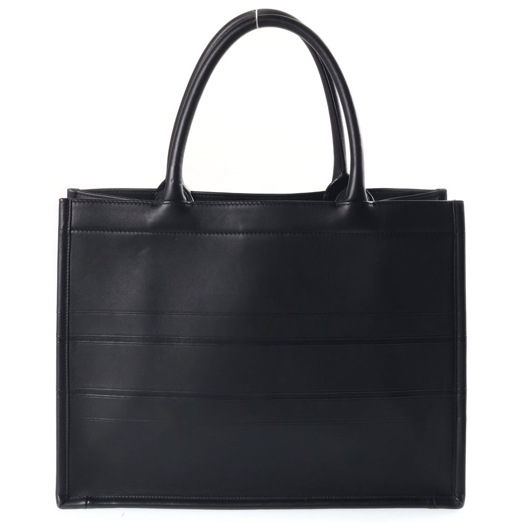 Christian Dior(クリスチャンディオール) ブックトート ミディアム ハンドバッグ トートバッグ ブラック レザー M1296ZGSB レディース