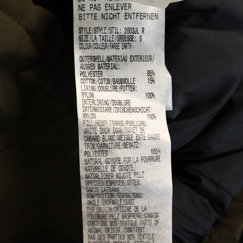 CANADA GOOSE(カナダグース) BRONTE PARKA ブロンテ パーカー ファー付き フーデッドダウンコート カーキ 99C5019 レディース