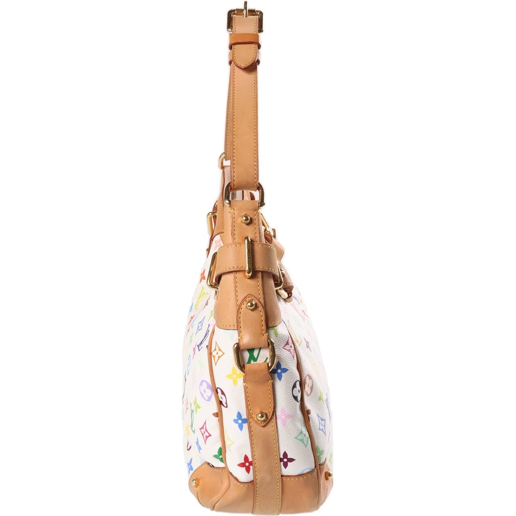 LOUIS VUITTON(ルイヴィトン) モノグラム マルチカラー グレタ ハンドバッグ ワンショルダーバッグ ホワイト PVC×レザー M40195 レディース