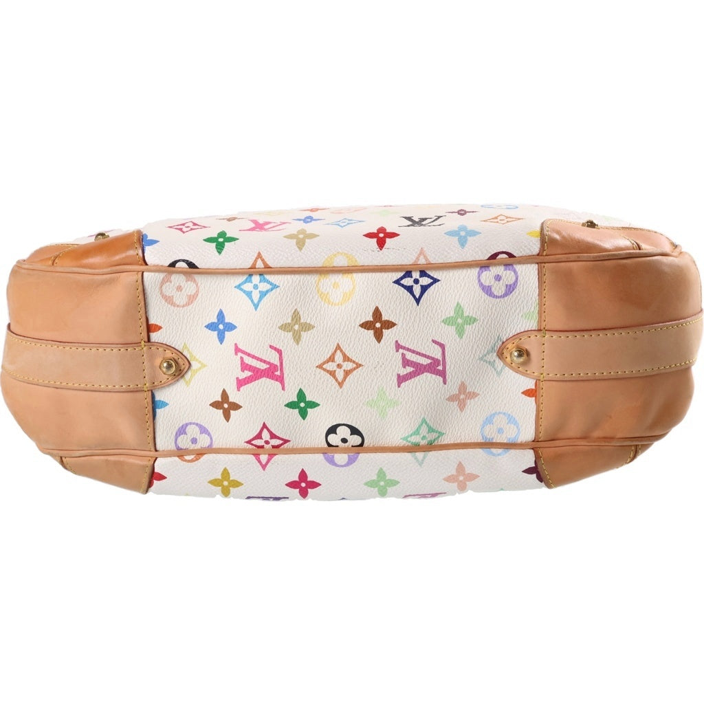 LOUIS VUITTON(ルイヴィトン) モノグラム マルチカラー グレタ ハンドバッグ ワンショルダーバッグ ホワイト PVC×レザー M40195 レディース