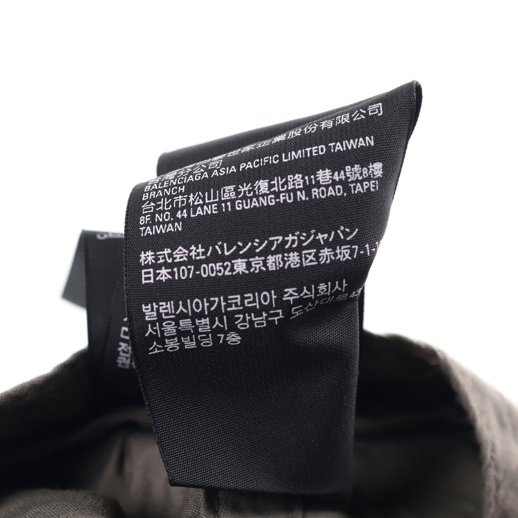 BALENCIAGA(バレンシアガ) テープロゴ キャップ 帽子 カーキ コットン 719364