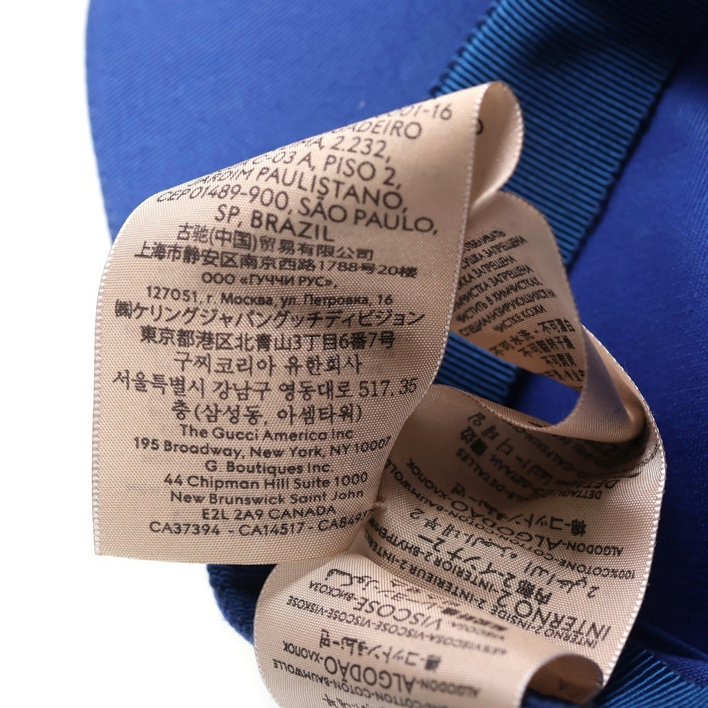 GUCCI(グッチ) 100周年 GGベースボールキャップ ブルー コットン 673081