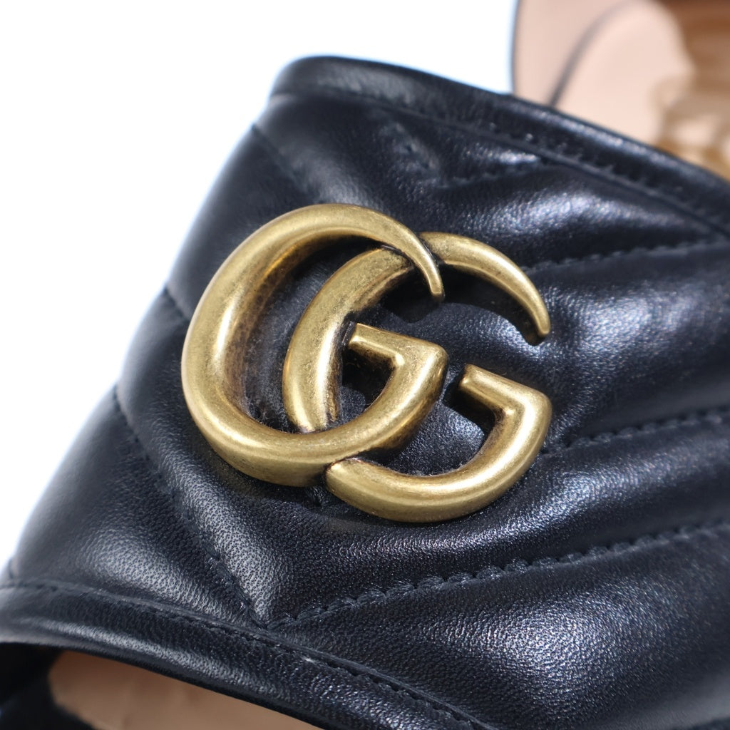 GUCCI(グッチ) GGマーモント 厚底サンダル レザー ブラック 658677 レディース