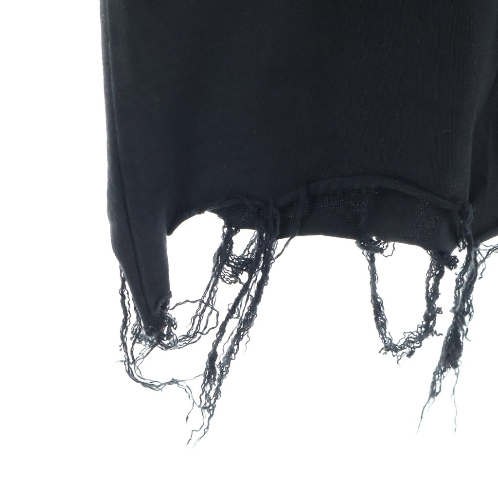 BALENCIAGA(バレンシアガ) クラシックBBロゴ デストロイ加工 Tシャツ ブラック コットン 783399