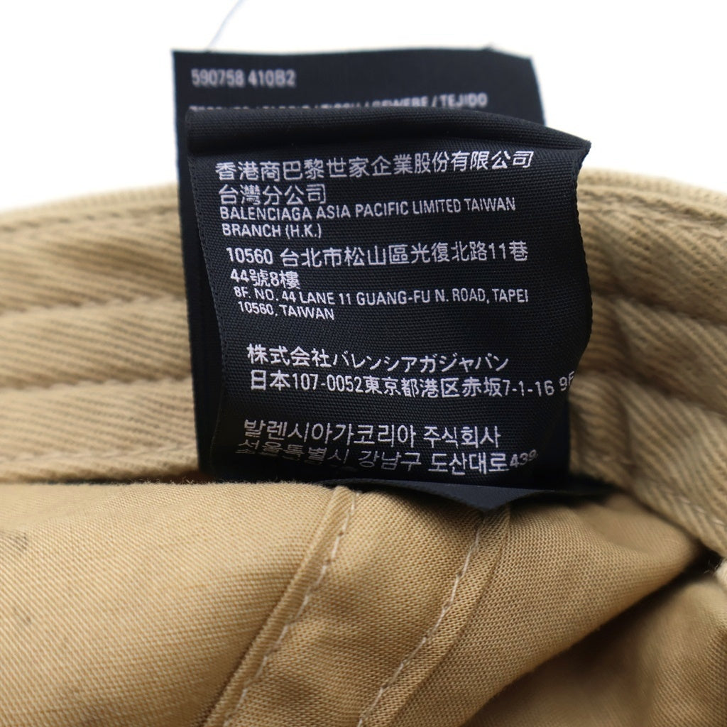 BALENCIAGA(バレンシアガ) ロゴ キャップ 帽子 コットン ベージュ