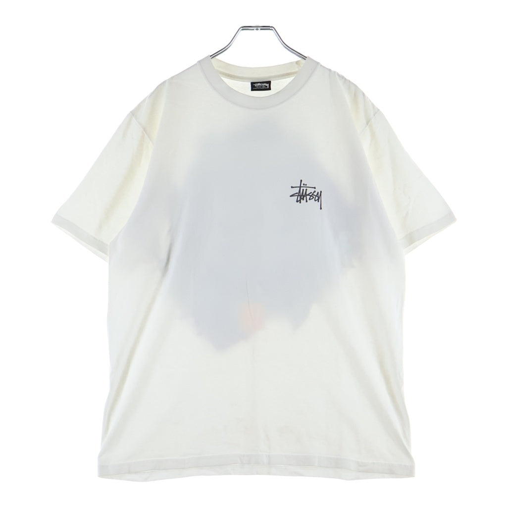 STUSSY(ステューシー) ブルドッグ Tシャツ カットソー 半袖 黒タグ コットン ホワイト