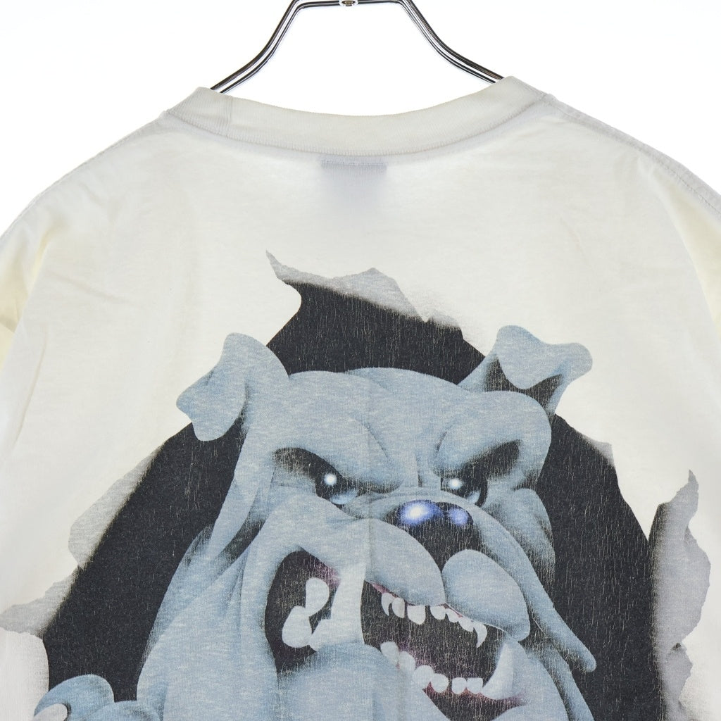 STUSSY(ステューシー) ブルドッグ Tシャツ カットソー 半袖 黒タグ コットン ホワイト