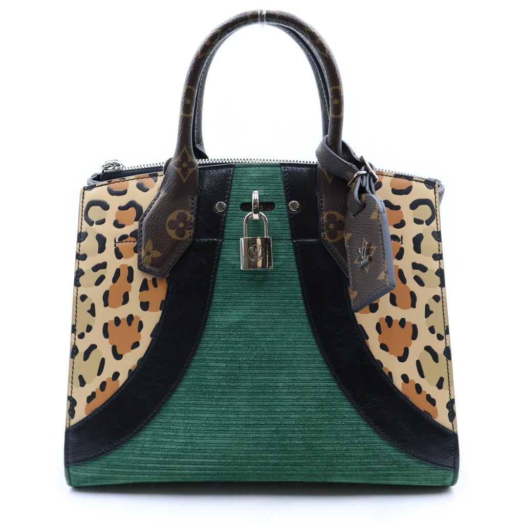LOUIS VUITTON(ルイヴィトン) シティスティーマー PM ハンドバッグ 2wayショルダー モノグラム レオパード ワイルドアニマルズ レザー スエード M52126 レディース