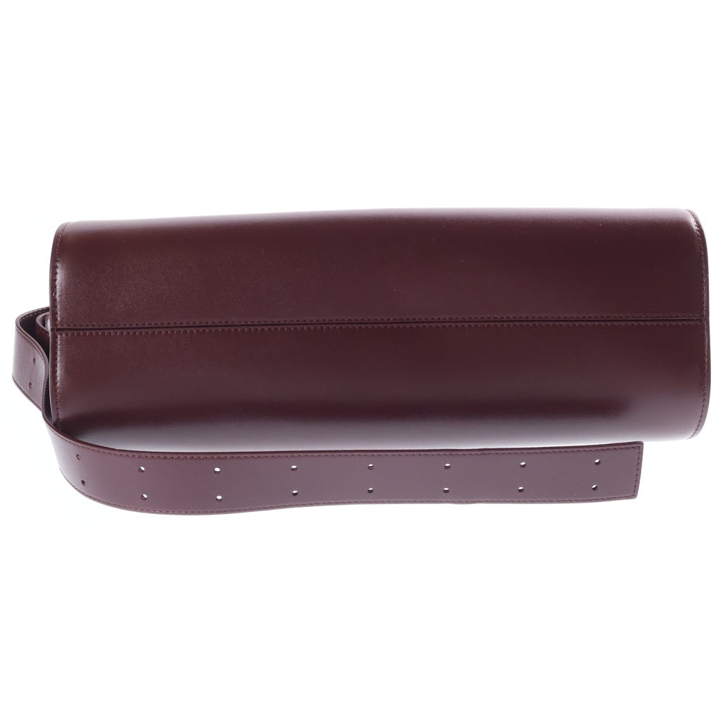 JIL SANDER NAVY(ジルサンダーネイビー) カンノーロ ワンショルダーバッグ ワインレッド ボルドー レザー ゴールド金具 レディース