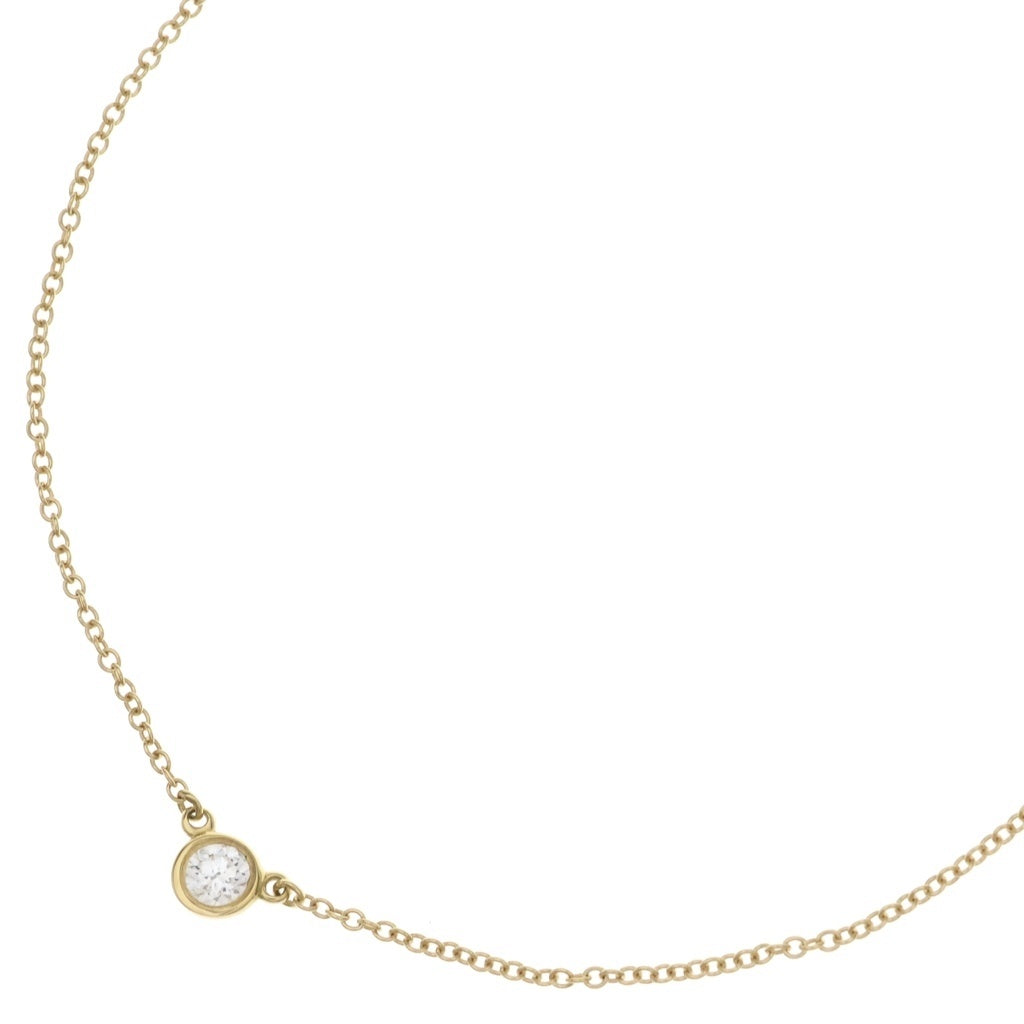 TIFFANY & Co.(ティファニー) バイザヤード ネックレス ペンダント ダイヤモンド K18 ゴールド レディース