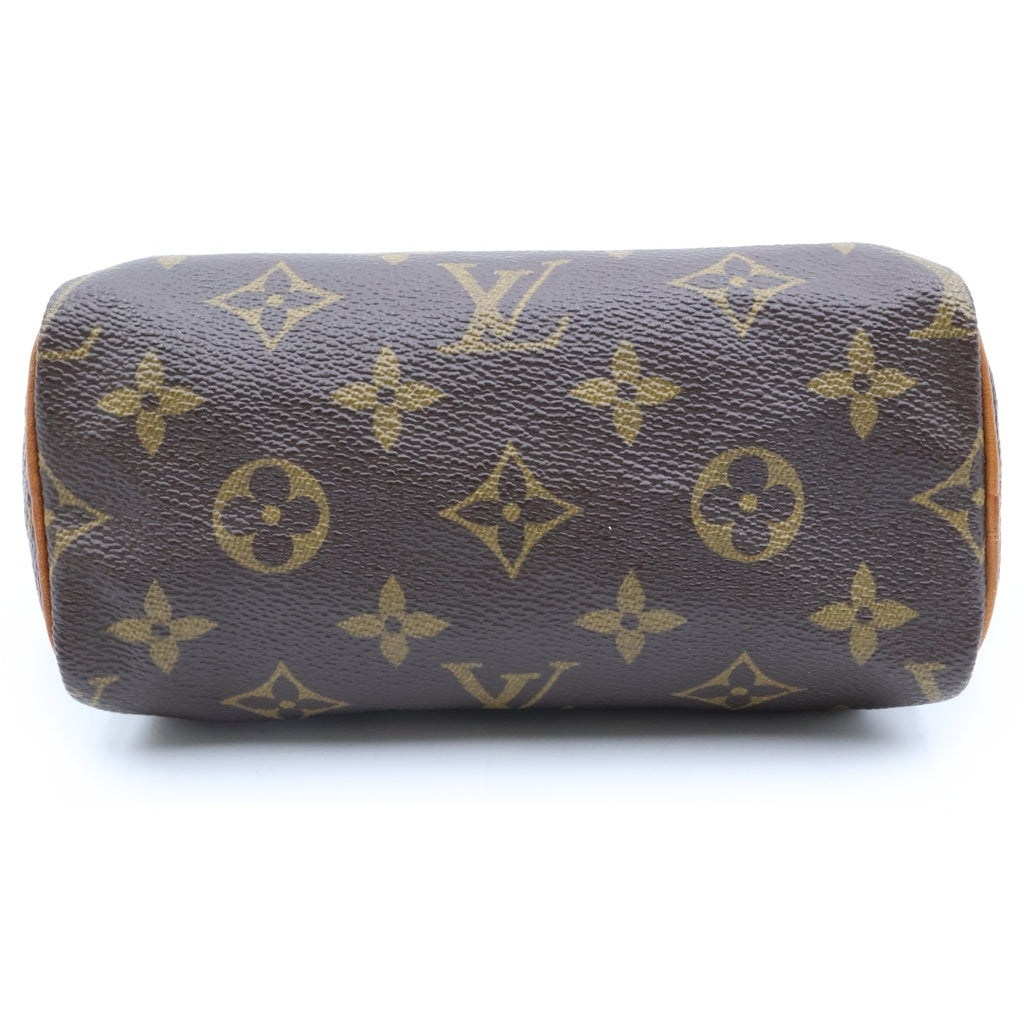 LOUIS VUITTON(ルイヴィトン) モノグラム ミニスピーディ ハンドバッグ ボストンバッグ 収納 ブラウン レザー×PVC M41534 ゴールド金具 レディース