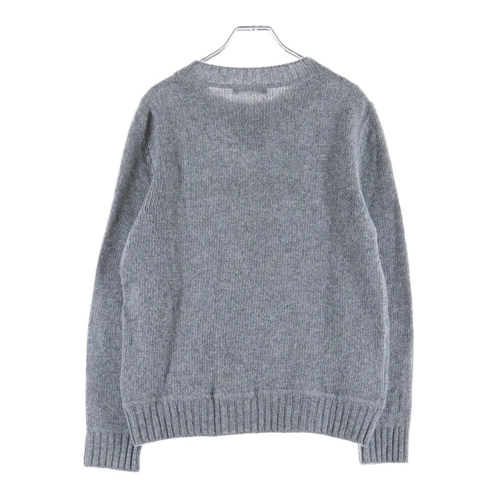 PRADA(プラダ) ロゴ クルーネックカシミヤセーター ニット グレー #36 P24G1V S232 1YMW レディース