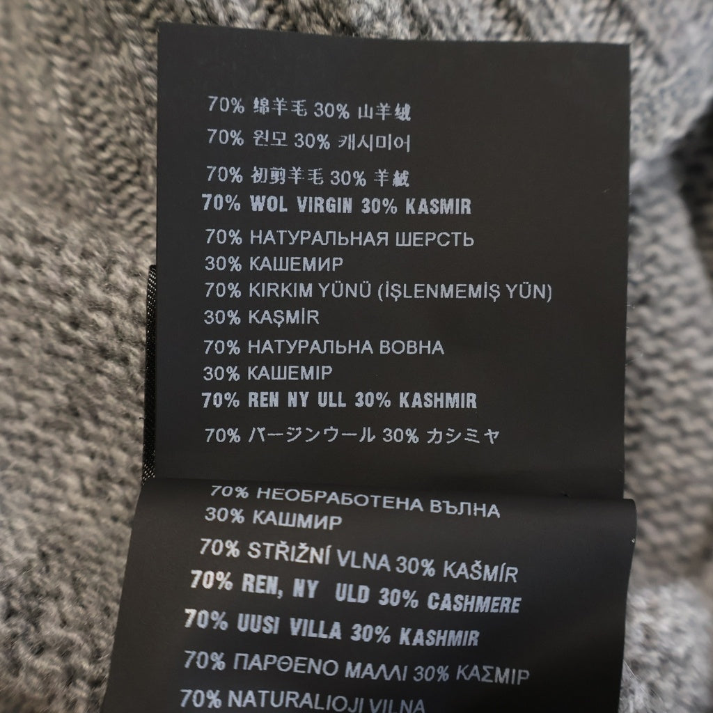 PRADA(プラダ) ロゴ クルーネックカシミヤセーター ニット グレー #36 P24G1V S232 1YMW レディース