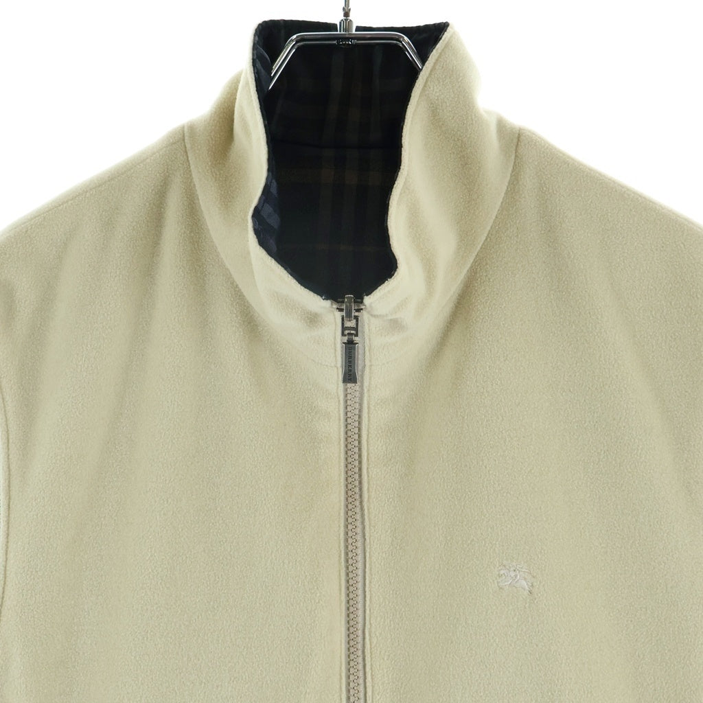BURBERRY(バーバリー) GOLFライン リバーシブルベスト フリース メガチェック ロゴ刺繍 ベージュ/ブラック BFP51-351-40 レディース