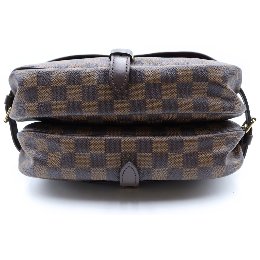 LOUIS VUITTON(ルイヴィトン) ダミエ ソミュール ショルダーバッグ ブラウン レザー×PVC N48081 ゴールド金具