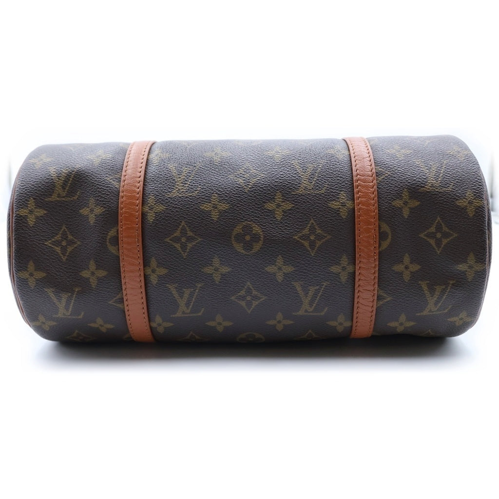 LOUIS VUITTON(ルイヴィトン) モノグラム パピヨンGM ハンドバッグ ブラウン レザー×PVC M51365 ゴールド金具 レディース
