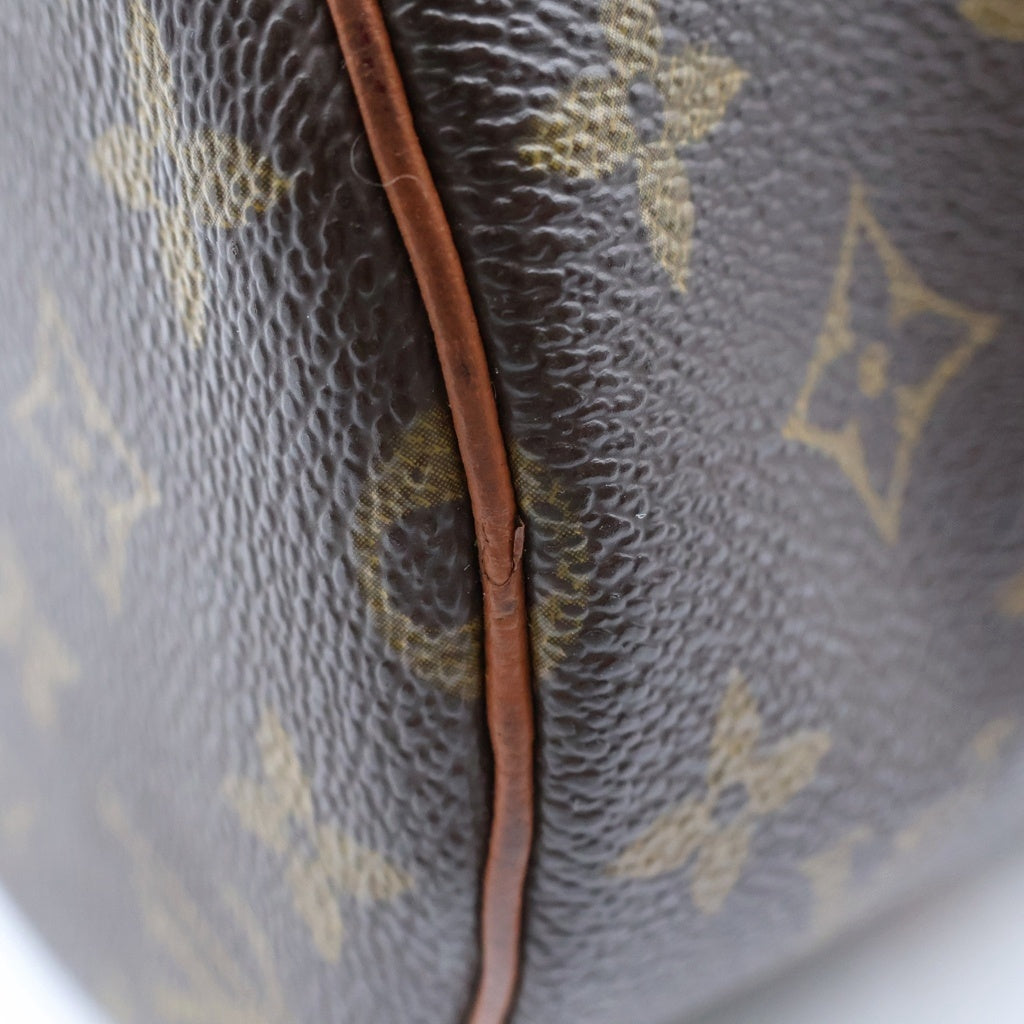 LOUIS VUITTON(ルイヴィトン) モノグラム パピヨンGM ハンドバッグ ブラウン レザー×PVC M51365 ゴールド金具 レディース