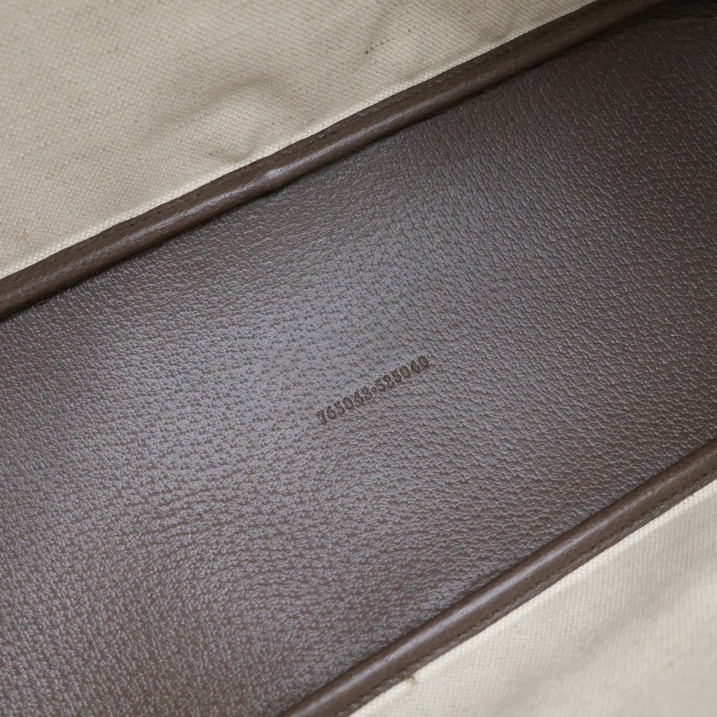 GUCCI(グッチ) GGスプリーム オフィディア スモール トートバッグ ハンドバッグ ブラウン レザー×PVC 765043 ゴールド金具 レディース