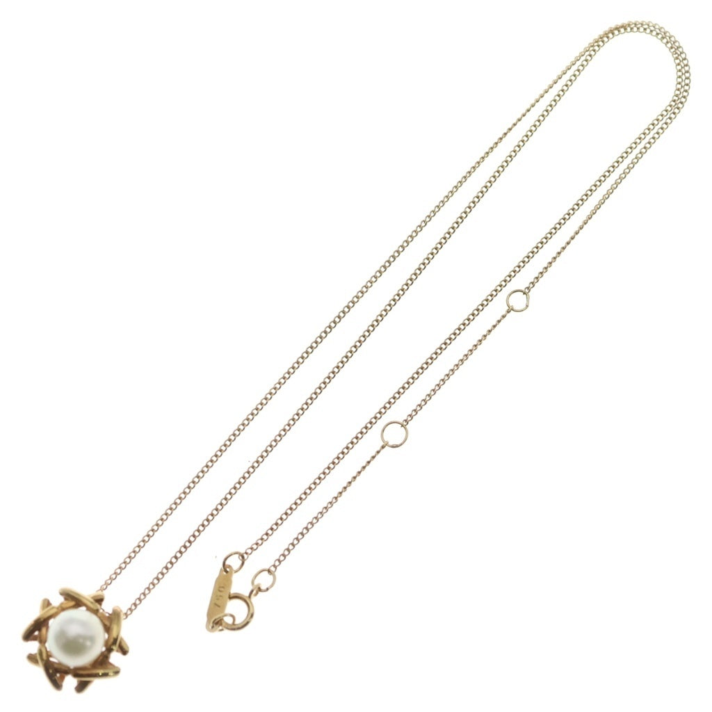 TIFFANY & Co.(ティファニー) キスアラウンド パール ネックレス Au750 K18 イエローゴールド レディース