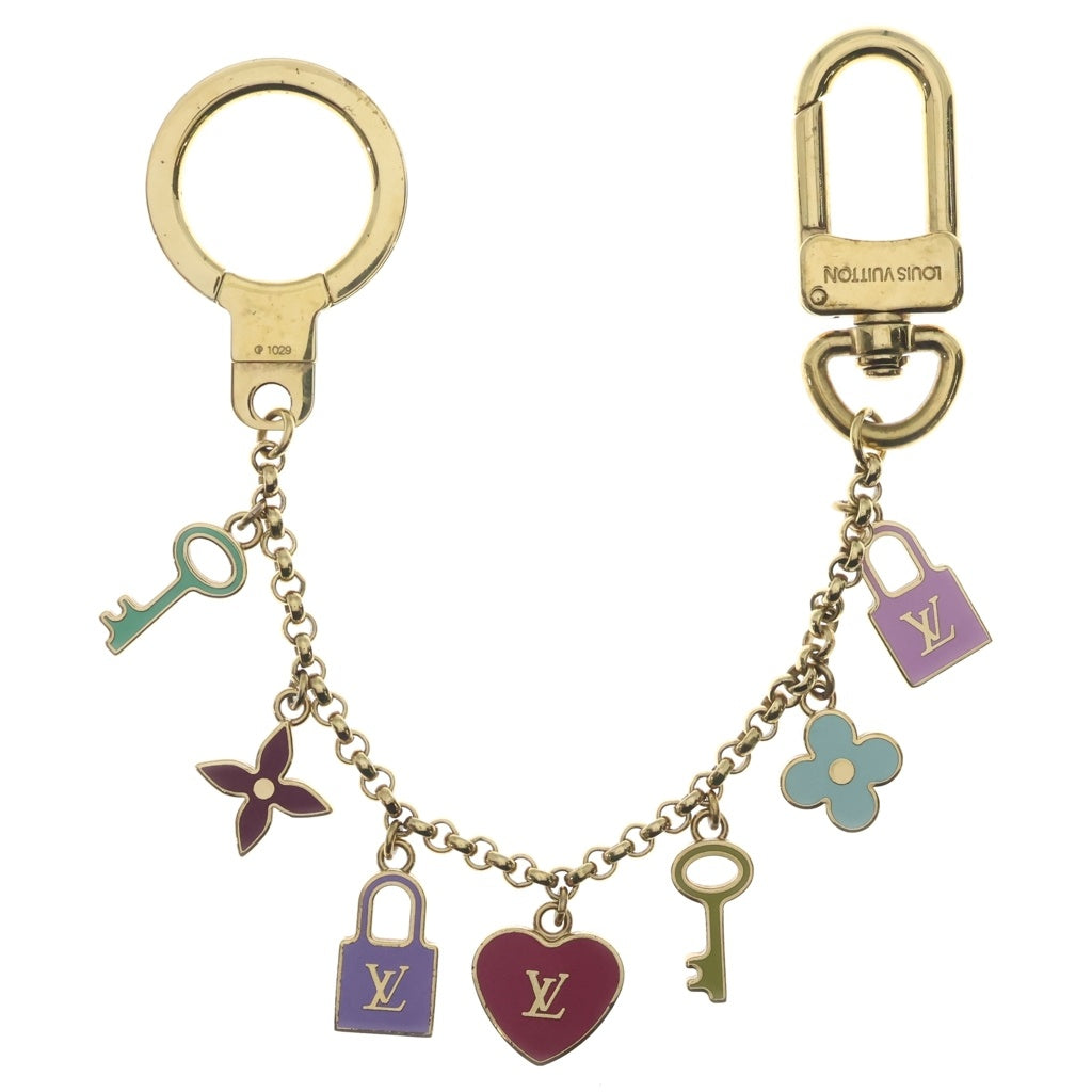 LOUIS VUITTON(ルイヴィトン) ポルトクレ シェンヌプリティ チャーム キーホルダー ゴールド×マルチカラー メタル M66131
