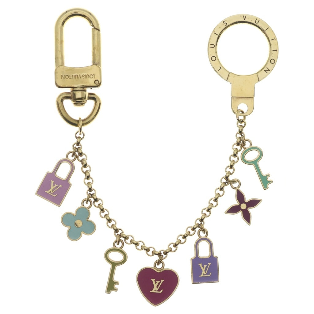LOUIS VUITTON(ルイヴィトン) ポルトクレ シェンヌプリティ チャーム キーホルダー ゴールド×マルチカラー メタル M66131