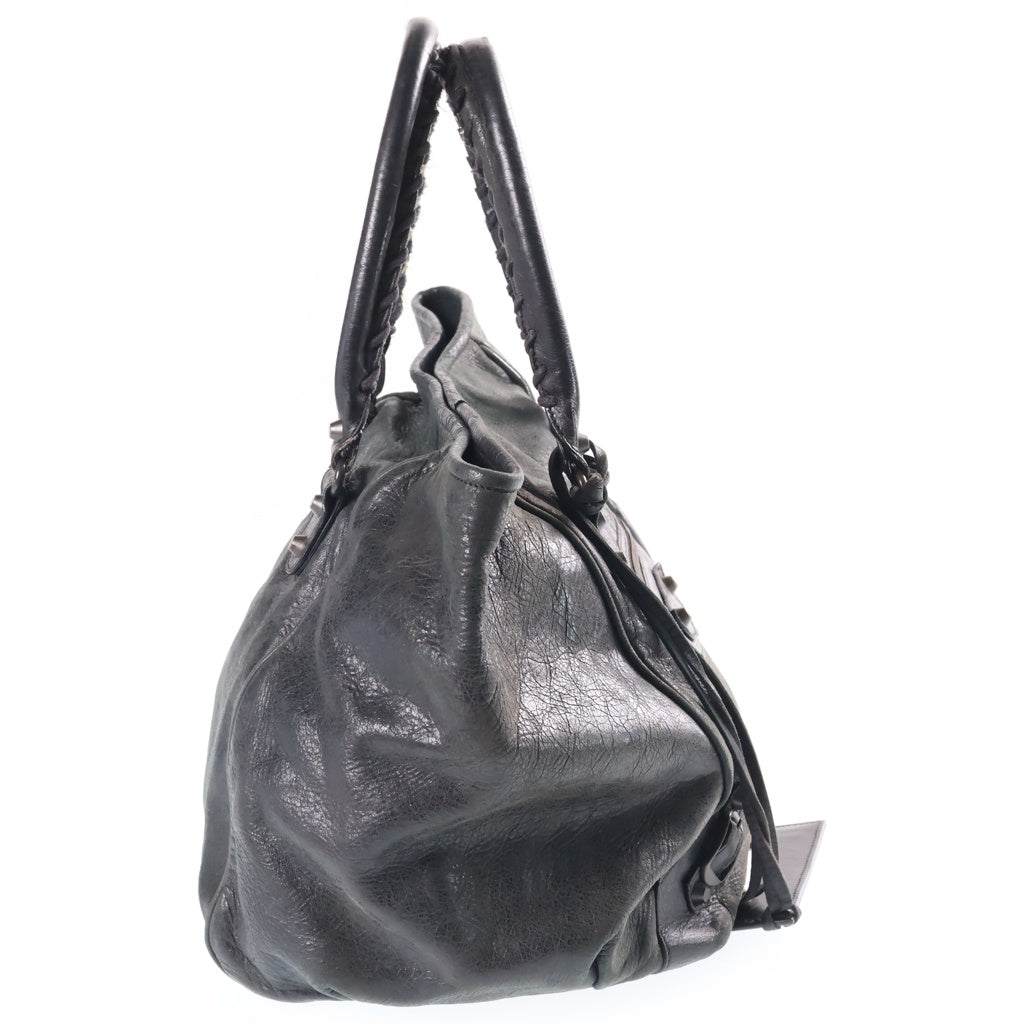 BALENCIAGA(バレンシアガ) ザ サンデー ハンドバッグ トートバッグ ブラック レザー 228750 ブラック金具 レディース