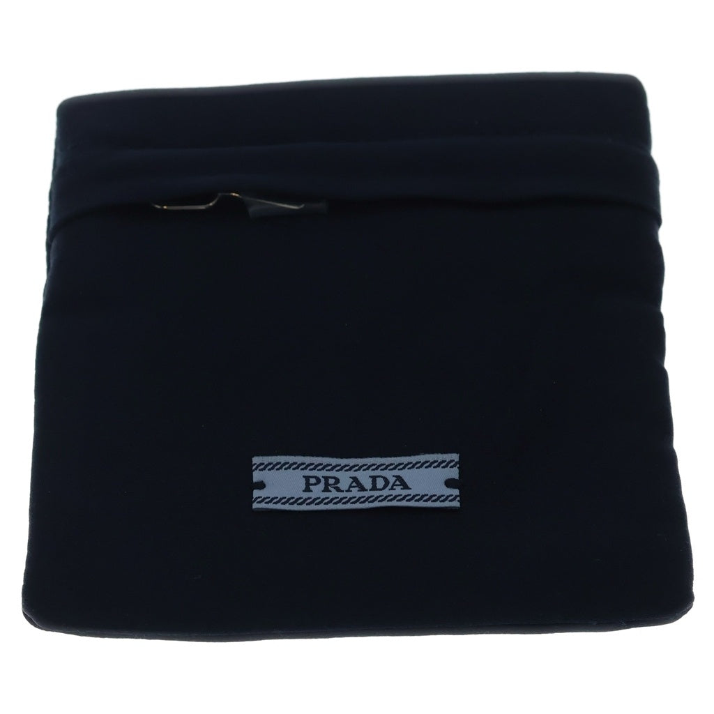 PRADA(プラダ) トライアングルロゴ ヘアクリップ ヘアピン ホワイト×シルバー レディース