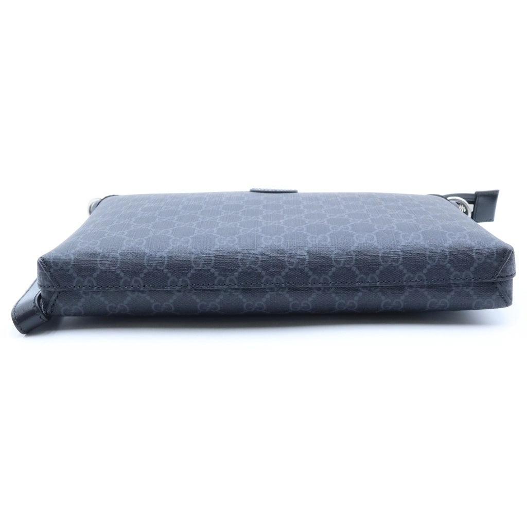 GUCCI(グッチ) GGスプリーム インターロッキングG 2WAY ショルダーバッグ PVCレザー ブラック 726833