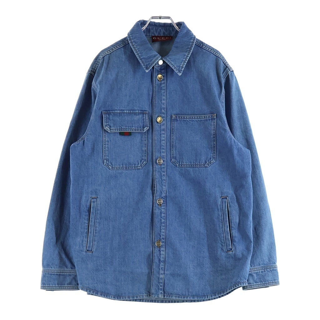 GUCCI(グッチ) 2025年 RELAXED FIT DENIM SHIRT リラックスフィットデニムシャツ インディゴ 820358 XDC6Y レディース
