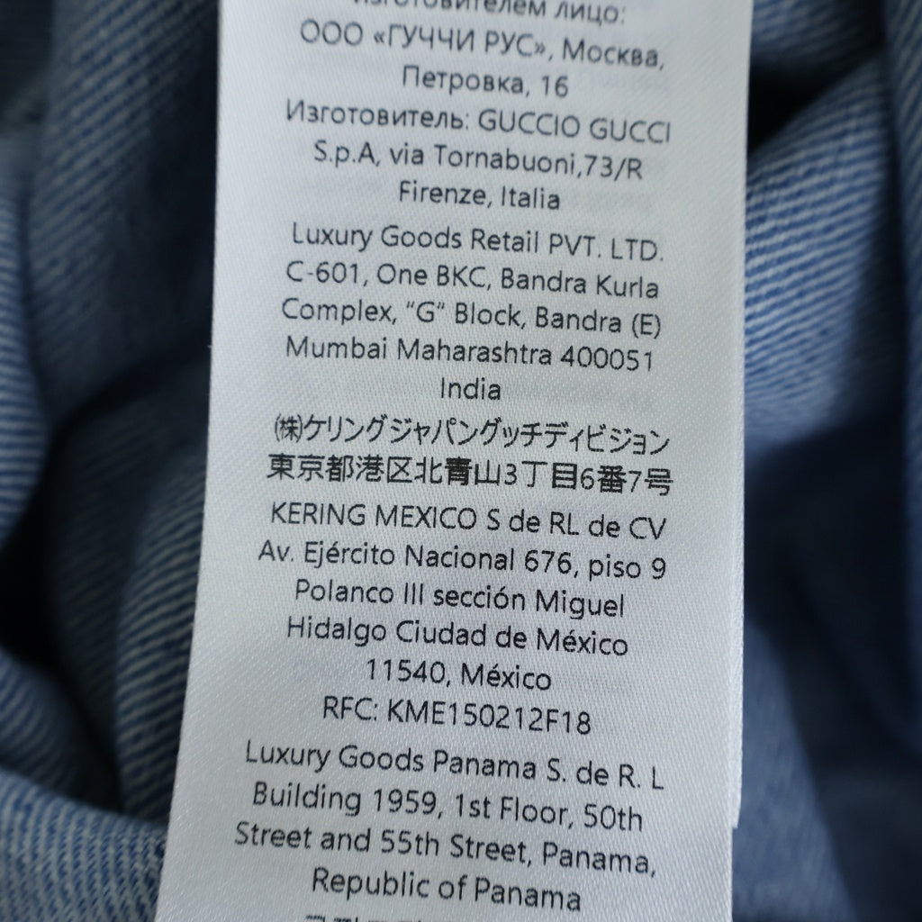 GUCCI(グッチ) 2025年 RELAXED FIT DENIM SHIRT リラックスフィットデニムシャツ インディゴ 820358 XDC6Y レディース