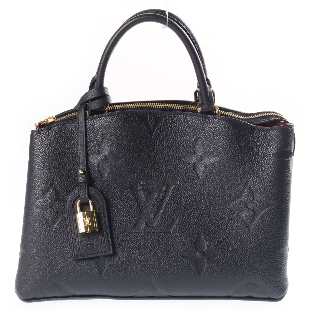 LOUIS VUITTON(ルイヴィトン) プティ・パレPM 2WAYハンドバッグ ショルダーバッグ ブラック ノアール レザー M58916 ゴールド金具 レディース