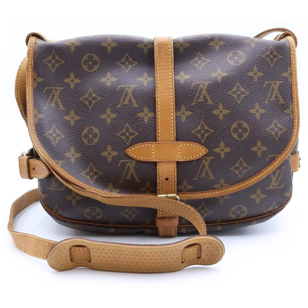 LOUIS VUITTON(ルイヴィトン) モノグラム ソミュール30 ショルダーバッグ ブラウン PVCレザー M42256 レディース
