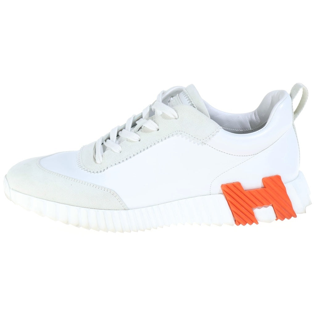 HERMES(エルメス) バウンシング Hロゴ レザー ローカットシューズ スニーカー ホワイト