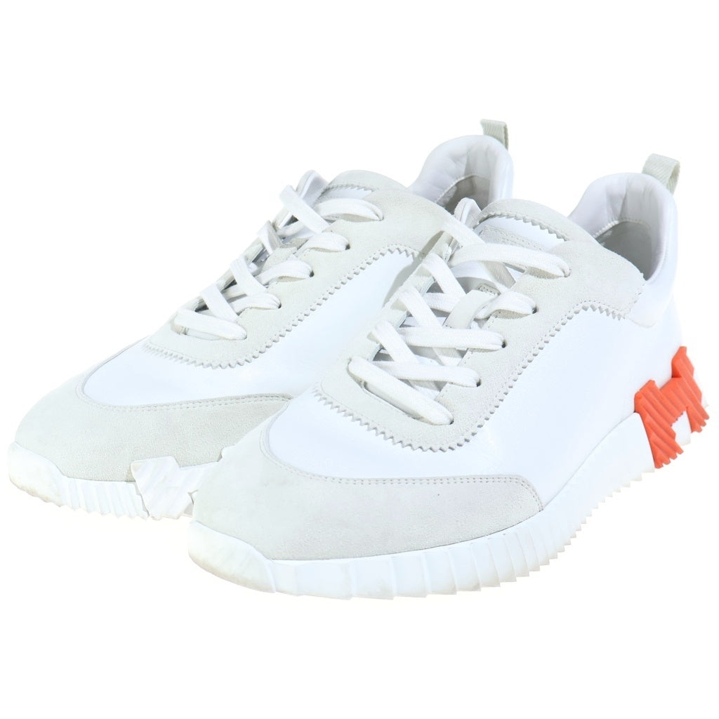 HERMES(エルメス) バウンシング Hロゴ レザー ローカットシューズ スニーカー ホワイト