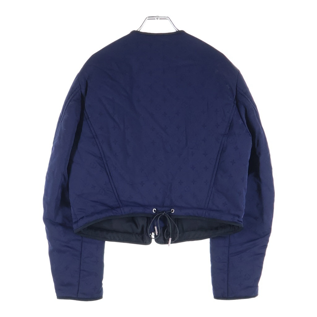 LOUIS VUITTON(ルイヴィトン) モノグラム 総柄ブルゾン ノーカラージャケット ブルー ネイビー RW191W ASR FGJA05