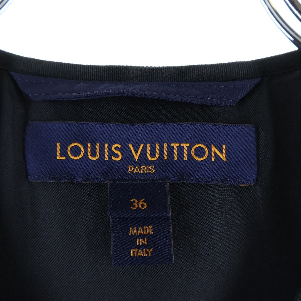 LOUIS VUITTON(ルイヴィトン) モノグラム 総柄ブルゾン ノーカラージャケット ブルー ネイビー RW191W ASR FGJA05
