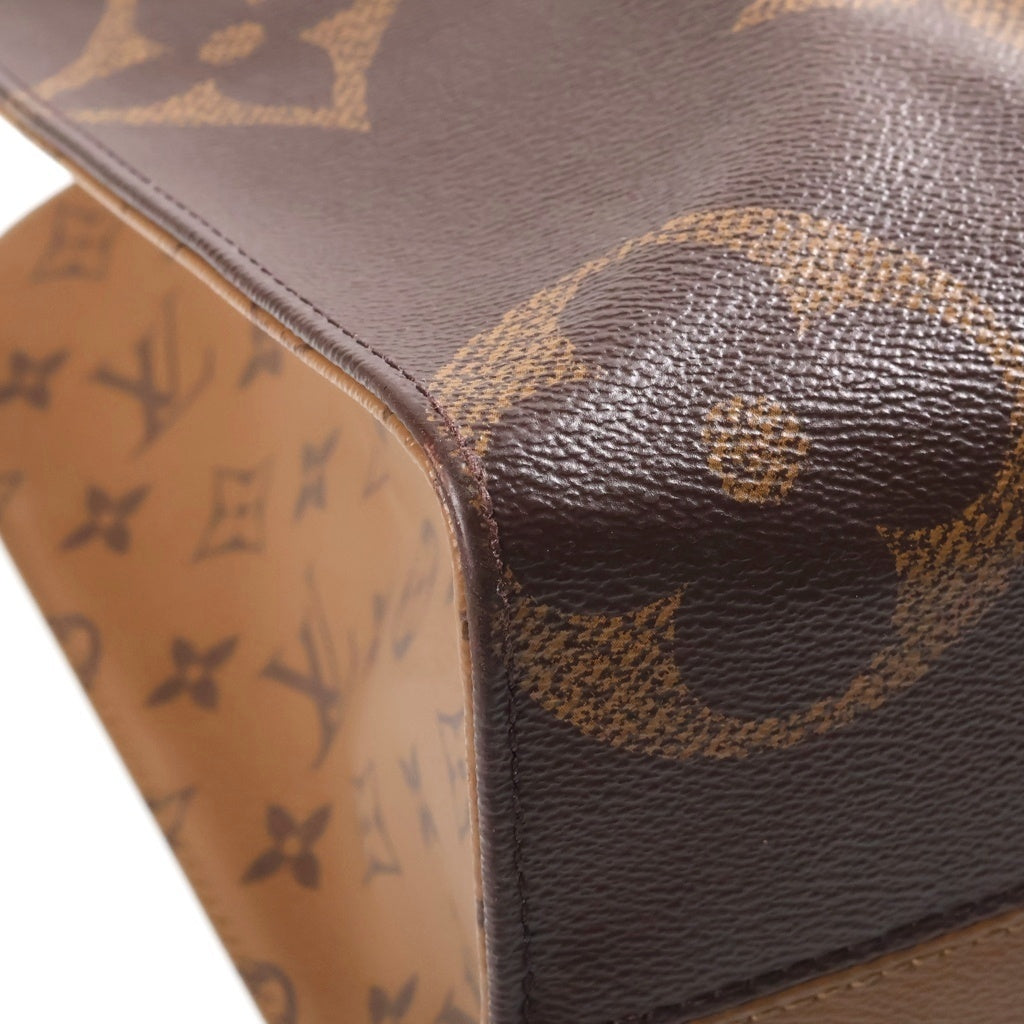 LOUIS VUITTON(ルイヴィトン) モノグラムジャイアント オンザゴーMM ハンドバッグ トートバッグ ブラウン レザー M45321 ゴールド金具 レディース