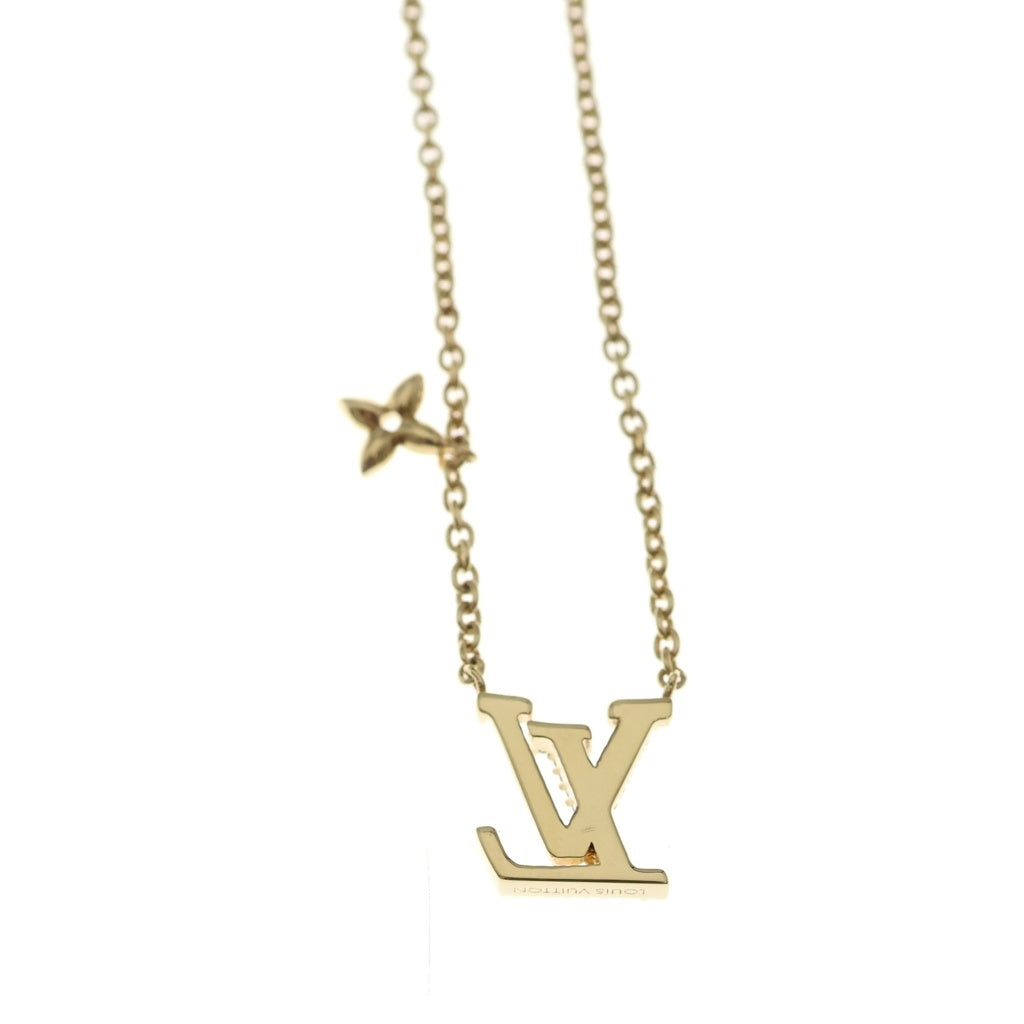 LOUIS VUITTON(ルイヴィトン) LVアイコニック ネックレス メタル ゴールド ラインストーン M00596 レディース
