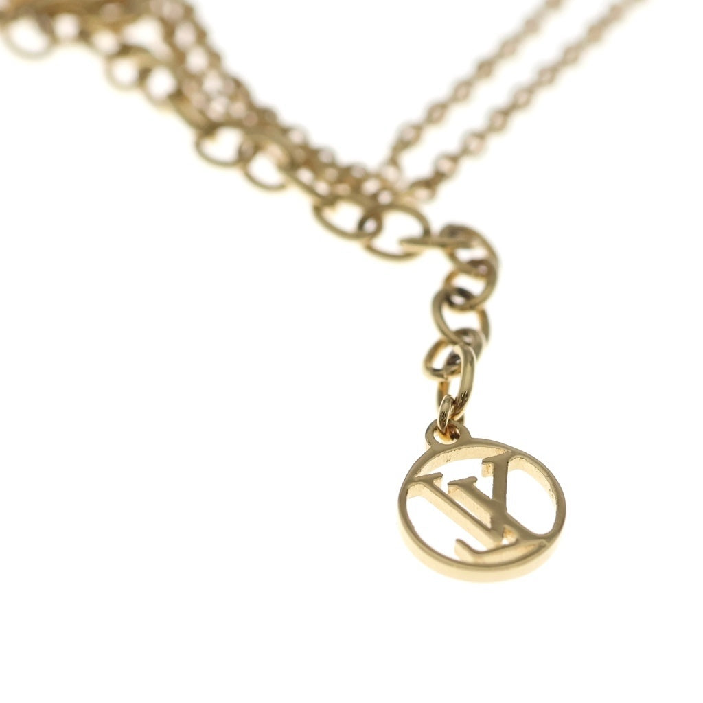 LOUIS VUITTON(ルイヴィトン) LVアイコニック ネックレス メタル ゴールド ラインストーン M00596 レディース