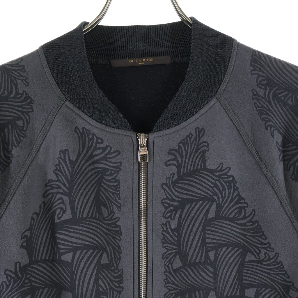 LOUIS VUITTON(ルイヴィトン) ×Christopher Nemeth 15AW ロープ柄ジップアップブルゾン スタジャン クリストファーネメス グレー H8Y65WJD5