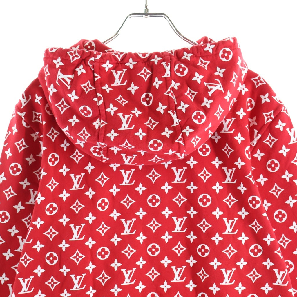 SUPREME(シュプリーム) 17AW ×ルイヴィトン ボックスロゴ刺繍 モノグラム プルオーバー スウェット パーカー フーディー RM172 JIU HDY91W