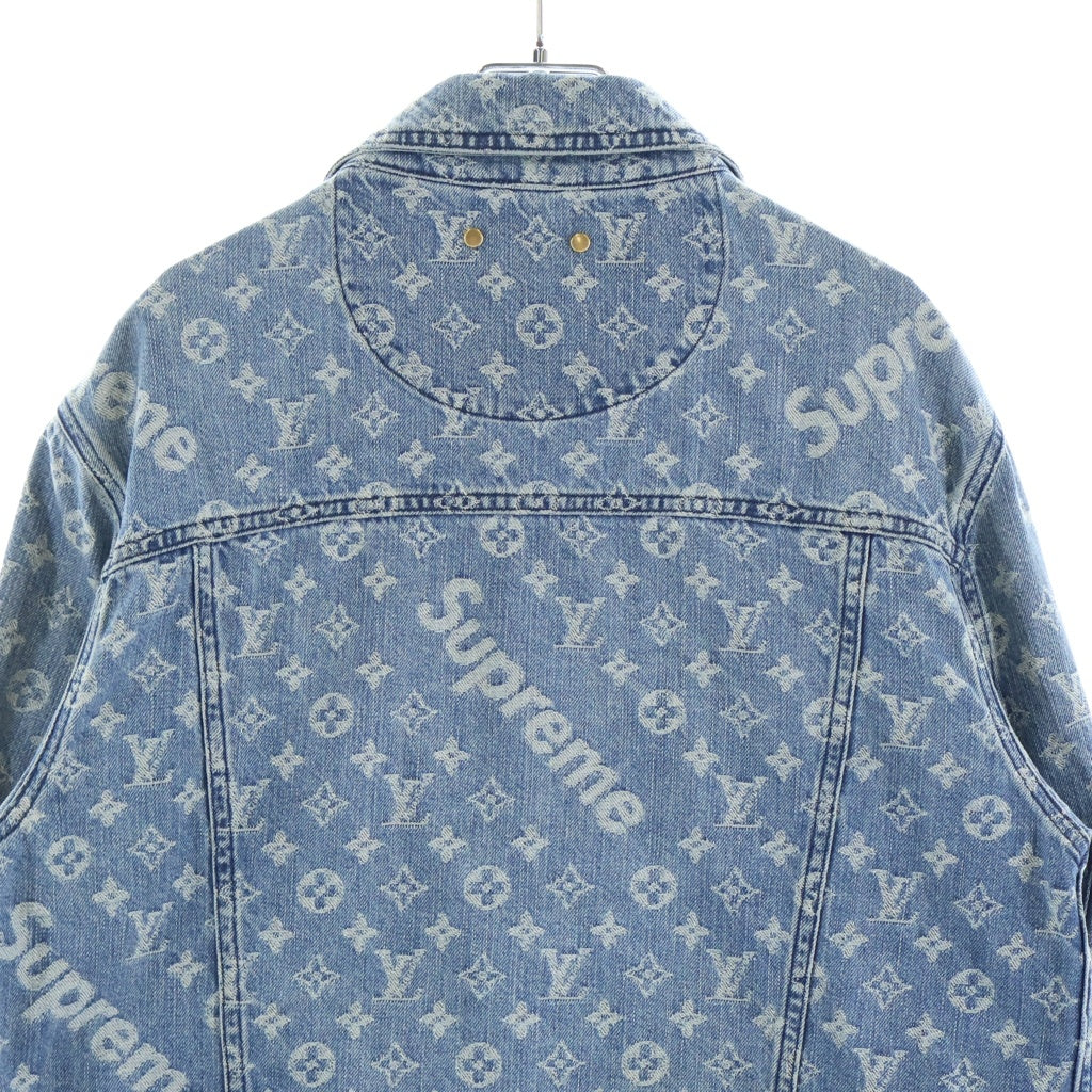 SUPREME(シュプリーム) 17AW ×LOUIS VUITTON ルイヴィトン モノグラム ジャガード デニム トラッカージャケット インディゴ RM172 ALL HDA91W