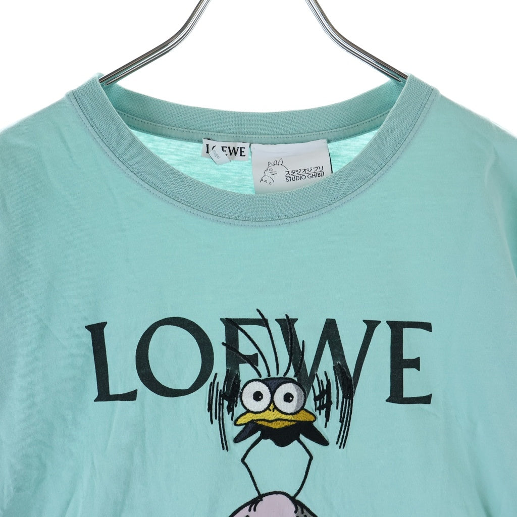 LOEWE(ロエベ) スタジオジブリ 千尋の神隠し 坊ネズミ 湯バード 半袖 Tシャツ カットソー コットン ライトグリーン S928Y22J08